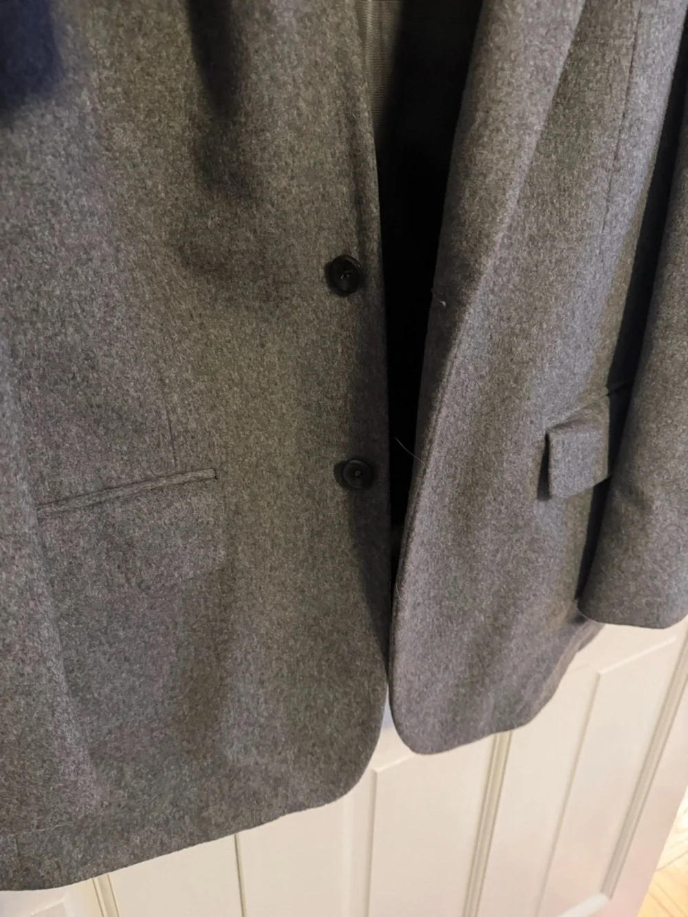 Oscar de la Renta Wool Cashmere Blazer Men's 42R Gray Sport Coat Tailored Jacket